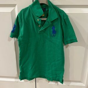 Polo Ralph Lauren boys green polo shirt.  Size 7. Perfect condition.